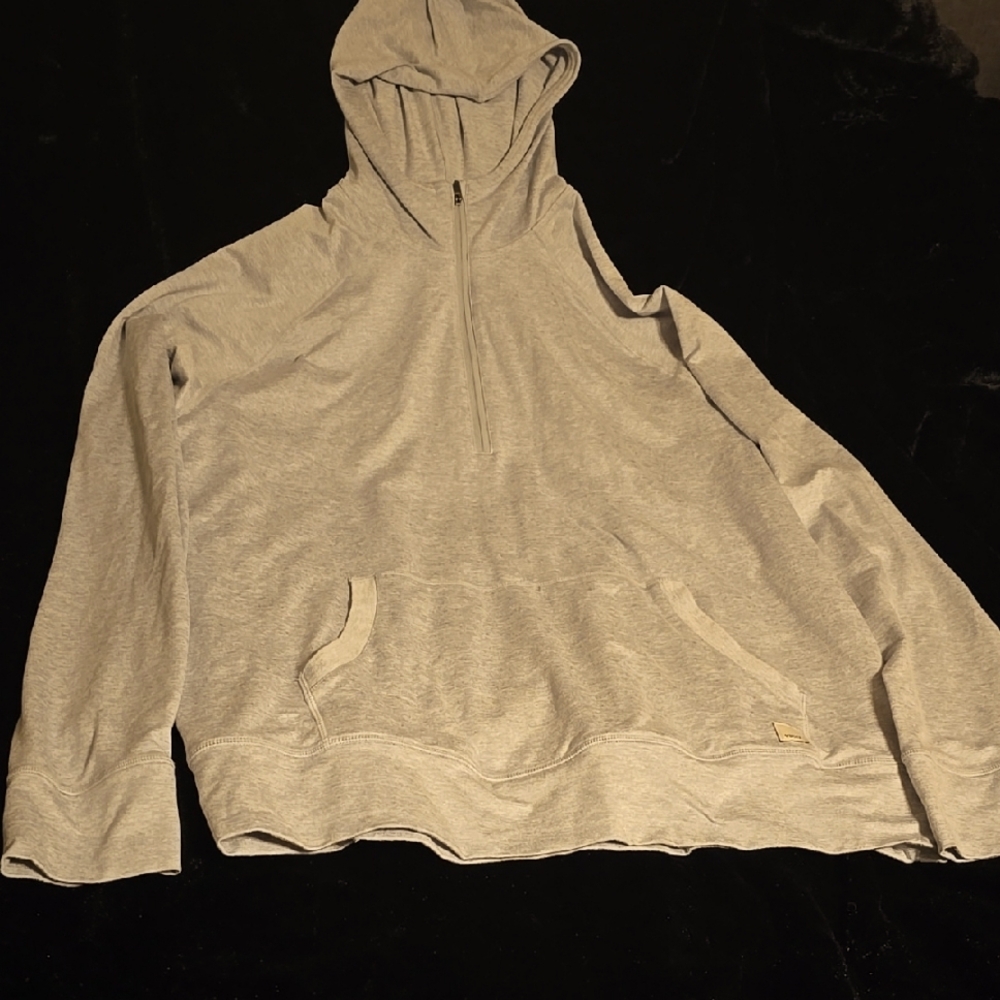 Men's heathered grey Vuori Hoodie Sz Large